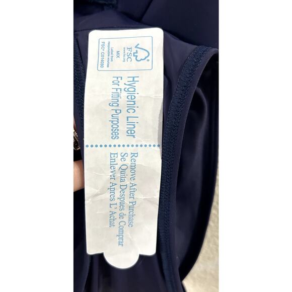 Andie Swim the Tulum Eco Nylon One Piece in Navy L NWT - Picture 4 of 5